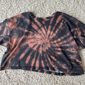 Brown and Black Tie Dye top